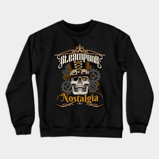 Steampunk Nostalgia Gentleman Skull Crewneck Sweatshirt